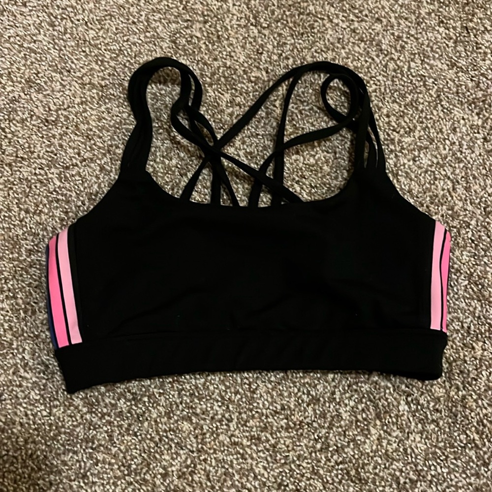 GapFit Black Multistrap Athletic Bra - Size XS